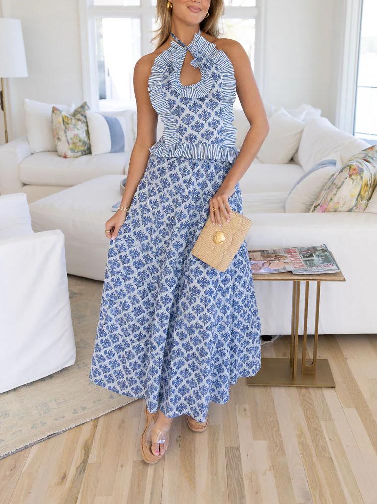 Solstice Set – Halterneck & Flow Skirt with Boho Spirit