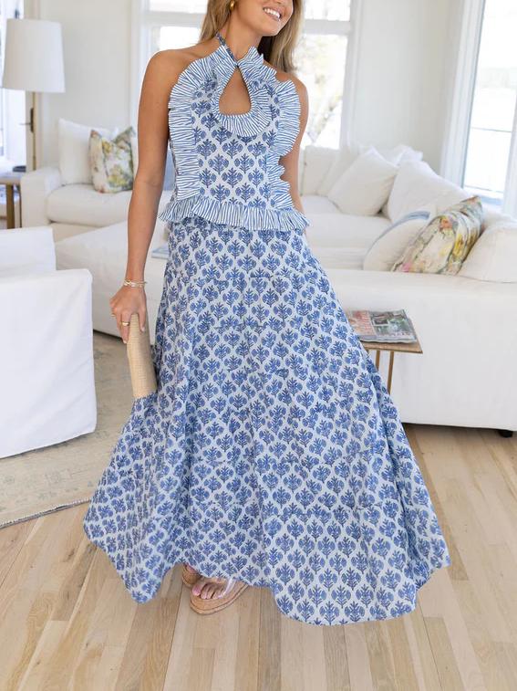 Solstice Set – Halterneck & Flow Skirt with Boho Spirit