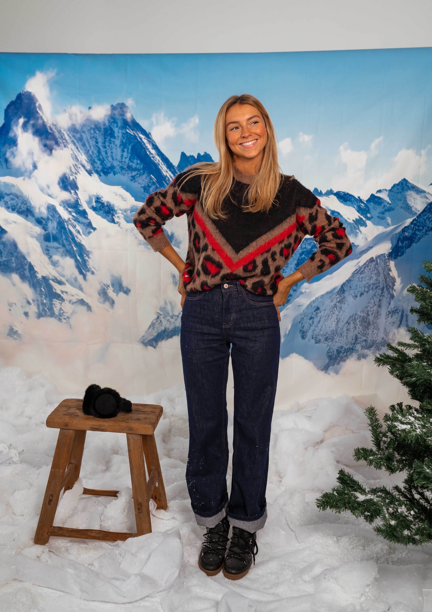 Valerie™ | Gebreide trui met luipaardprint