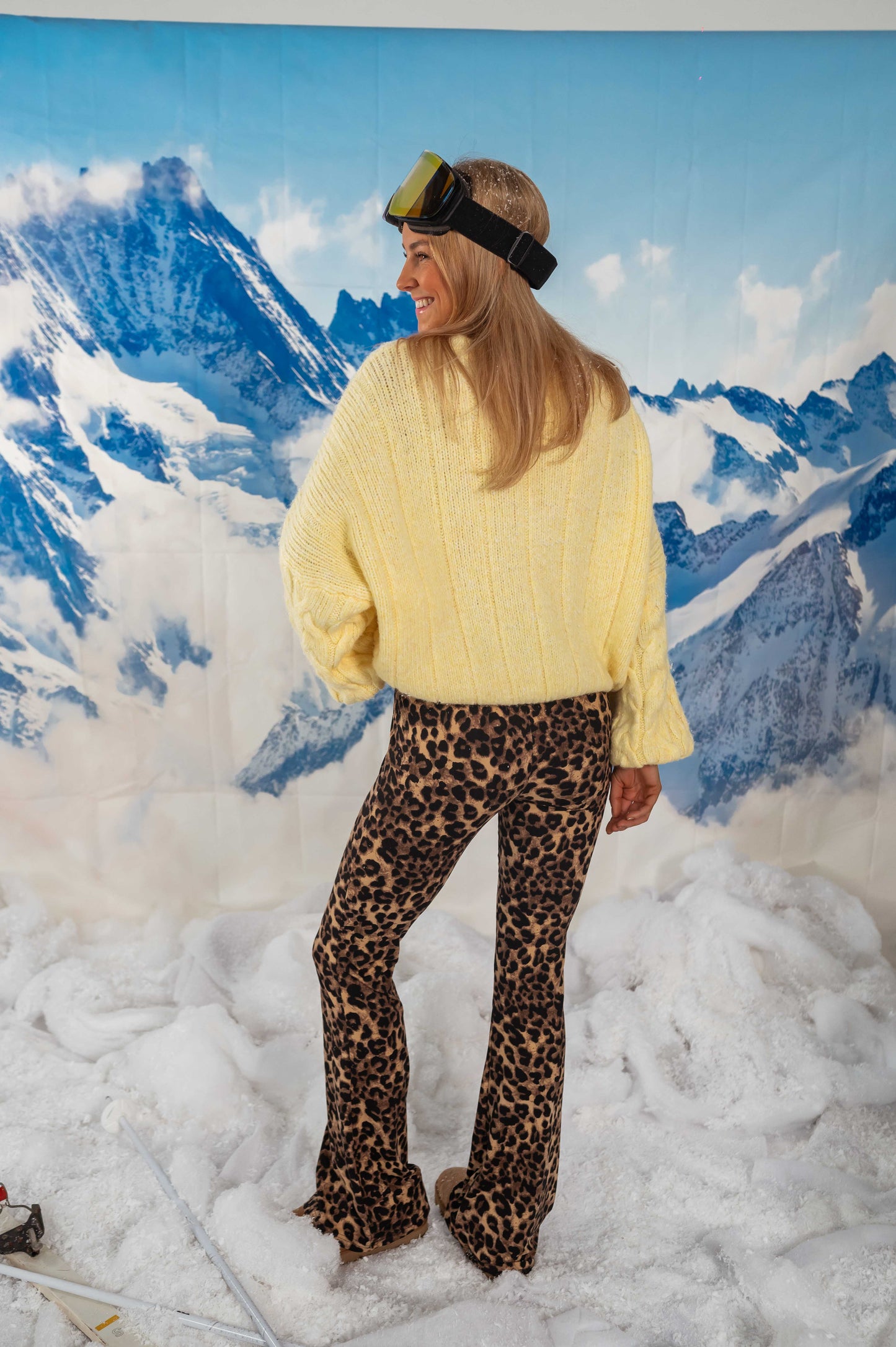 Hannah™ | Gele gebreide trui