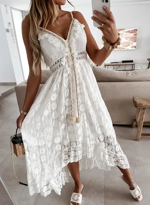 Boho White Dress - Ultimate Ibiza vibes
