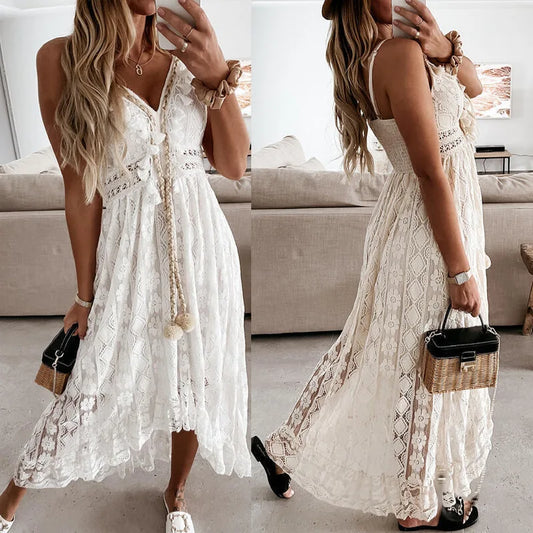 Boho White Dress - Ultimate Ibiza vibes